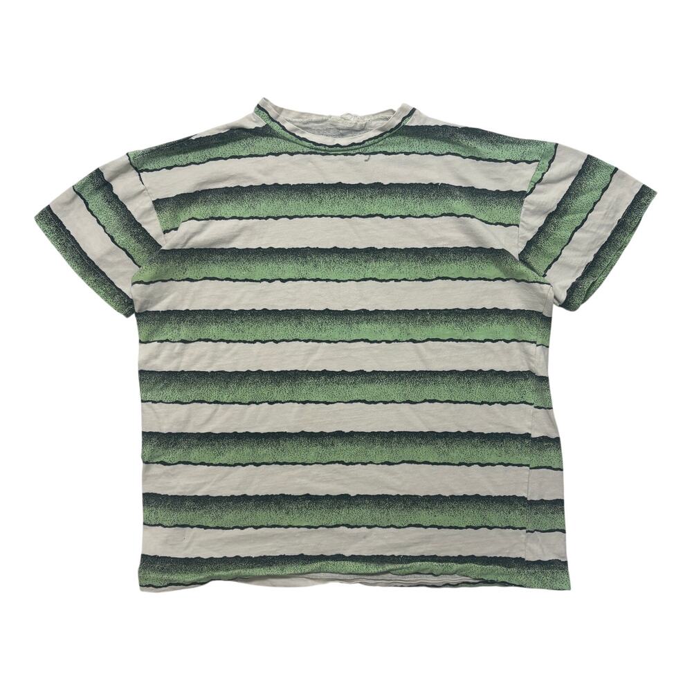 70’s Surf Skate Boxy Striped Short Sleeve T-Shirt Men’s M Green White